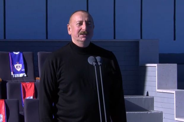 Prezident İlham Əliyev Xankəndidə “Qarabağ”-MOİK oyunundan əvvəl çıxış edib -    VİDEO - YENİLƏNDİ - 5