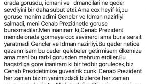 Hacı Əliyevdən etiraz:   "Görüşə adımı Gənclər və İdman Nazirliyi salmadı, məni cənab Prezidentlə görüşə buraxmadılar" — foto 1