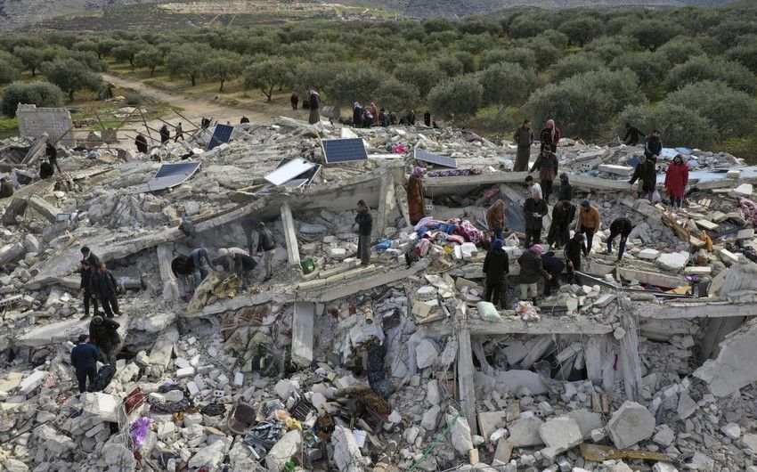 Suriyada zəlzələ nəticəsində həlak olanların sayı 1 600-ü ötdü