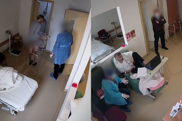 Saakaşvilinin xəstəxanadan yeni görüntüləri yayıldı -     VİDEO