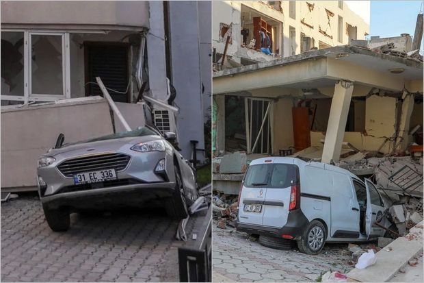 Maşınların aşmağa qoymadığı binalar: Zəlzələ bölgəsindən heyrətamiz kadrlar -       FOTO