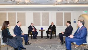 Prezident İlham Əliyev Münxendə Avropa Ravvinləri Konfransının prezidenti ilə görüşüb -   YENİLƏNDİ — foto 1