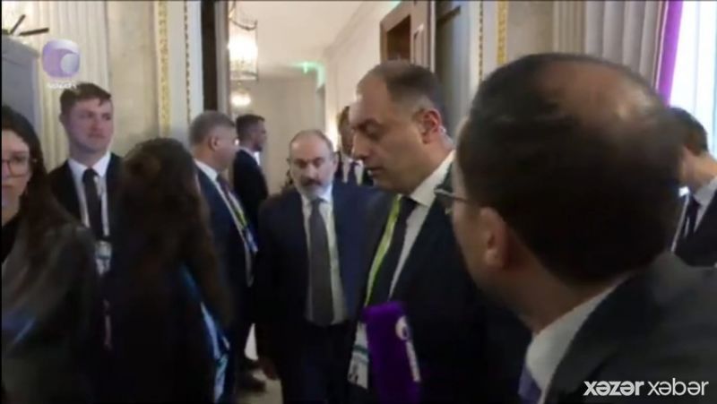 Paşinyan Xəzər TV-nin mikrofonunu görüb diskindi -       VİDEO