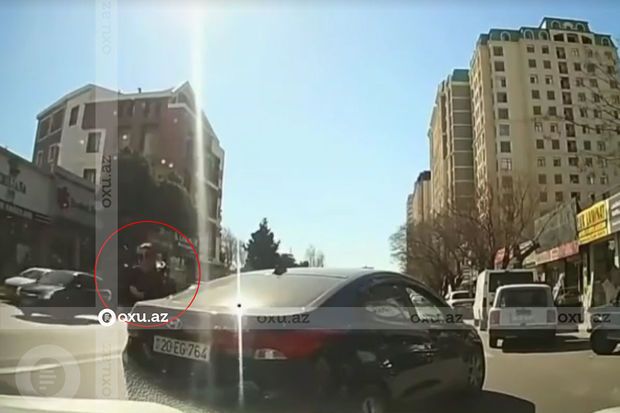 Bakıda xanım sürücü “qoçuluq” etdi -       VİDEO