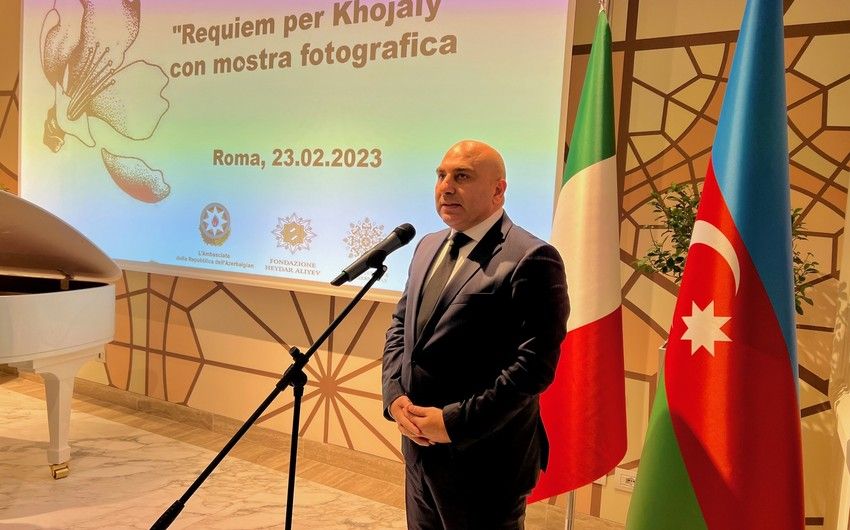 Heydər Əliyev Fondunun təşkilatçılığı ilə Romada Xocalı soyqırımına həsr olunan tədbir keçirildi