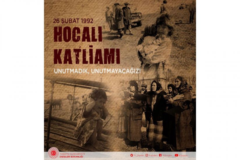 Türkiyə XİN Xocalı soyqırımı ilə bağlı paylaşım etdi