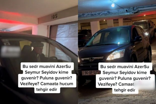 “Azərsu”nun vəzifəli şəxsi ilə qadın arasında söyüş davası -     VİDEO