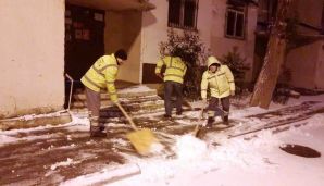 Bakının küçə və prospektləri gecə qardan təmizləndi -       FOTO — foto 5