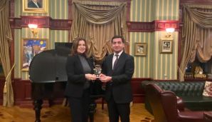 Hikmət Hacıyev İsrail XİN-in yüksək səviyyəli rəsmilərini qəbul etdi -   FOTO — foto 1