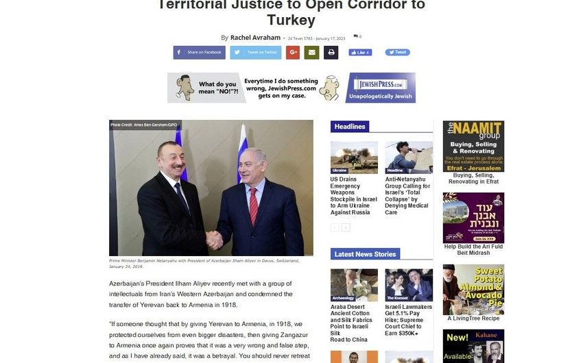 ABŞ mətbuatı Azərbaycan Prezidentinin Qərbi Azərbaycan icması üzvləri ilə görüşündən yazıb