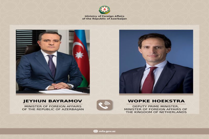 Ceyhun Bayramov Niderland XİN başçısı ilə Laçın yolundakı vəziyyəti müzakirə etdi
