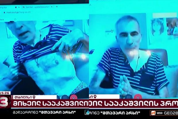 Saakaşvilinin son görüntüsü təəccübləndirdi -    VİDEO