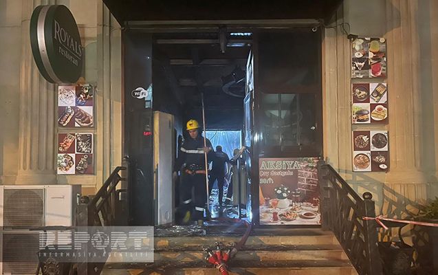 Bakıda restoranda güclü yanğın oldu -   FOTOLAR - YENİLƏNDİ