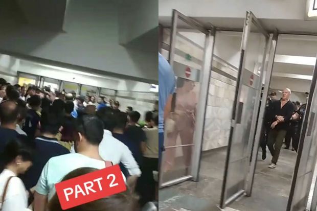 Metronun “Əhmədli” stansiyasında sərnişinlərlə polis arasında insident: Saxlanılanlar var -       VİDEO