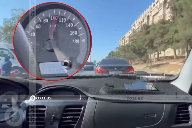 110 km/saat sürətlə Bakı küçələrində şütüyən “Saipa” BMW-yə çırpıldı -      ANBAAN VİDEO