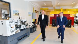 Prezident İlham Əliyev Cəlilabad Dövlət Peşə Təhsil Mərkəzinin açılışında iştirak etdi -     YENİLƏNDİ — foto 3