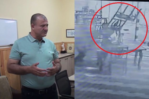 Rəngsaz işlədiyi ofisə hücum etdi: Xəsarət alanlar var -     VİDEO