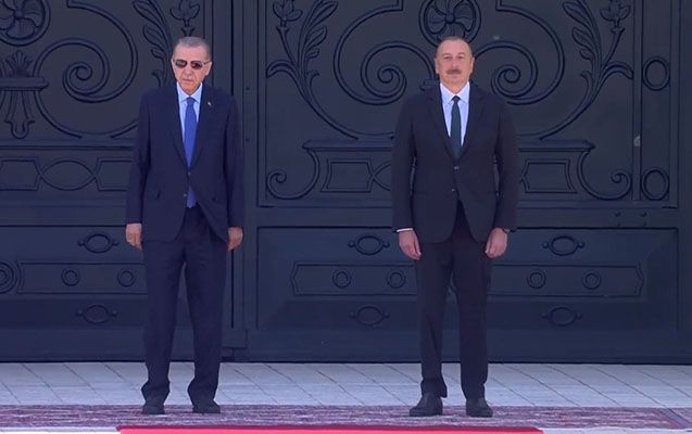Ərdoğanın rəsmi qarşılanma mərasimi oldu