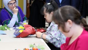 Azərbaycanın və Türkiyənin birinci xanımları Bakıdakı DOST İnklüziv İnkişaf və Yaradıcılıq Mərkəzi ilə tanış olublar -     YENİLƏNDİ — foto 1