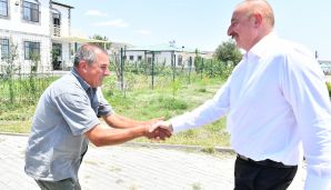 Azərbaycan Prezidenti Ağalı kəndində sakinlərlə söhbət etdi:   "Necə yaşayırsınız burada?" - FOTO — foto 8