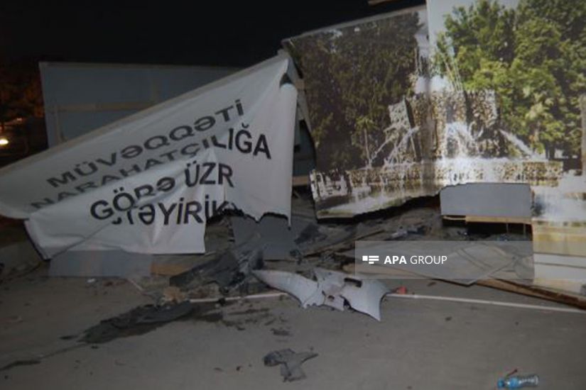 Bakıda avtomobil tikinti meydançasının hasarına çırpıldı