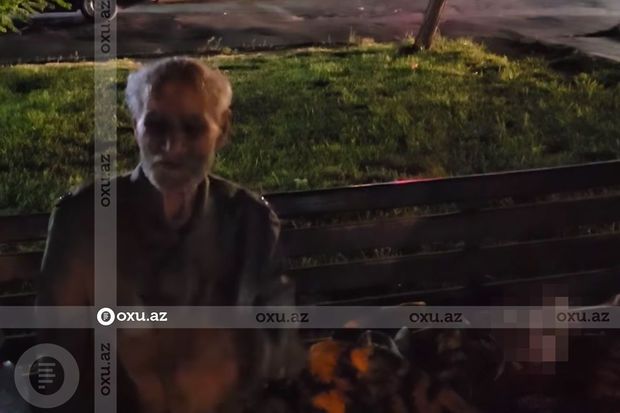 Keçmiş məktəb direktoru körpə nəvəsi ilə parkda qalır -     VİDEO
