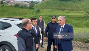 Dövlət Komissiyası Gədəbəyin Söyüdlü kəndində süni gölə baxış keçirdi -       FOTO — foto 3