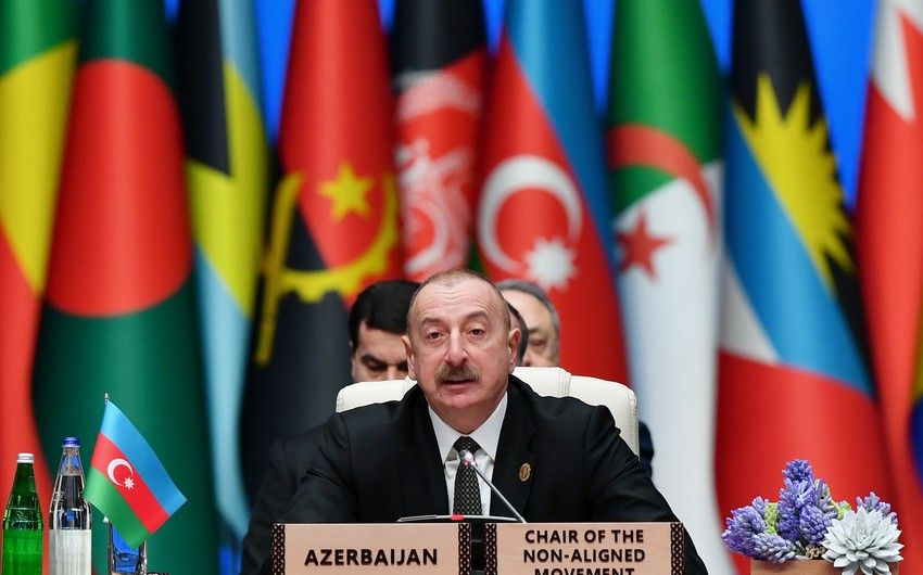 İlham Əliyev: Qoşulmama Hərəkatı son bir neçə ildə beynəlxalq münasibətlərdə mühüm aktorlardan biri olub
