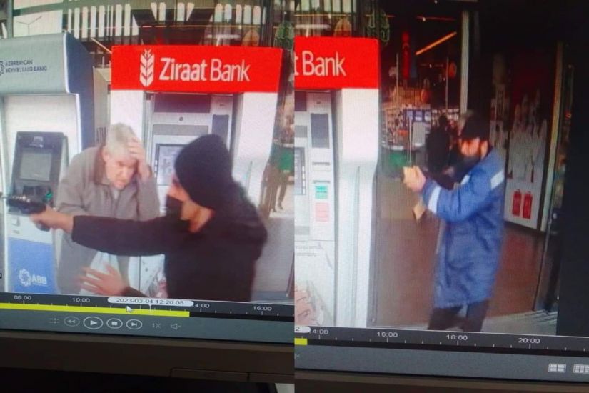 Bakıda hipermarketdə inkassatora silahlı hücum edən şəxslərin görüntüsü yayıldı