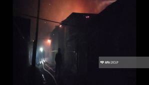 Naxçıvanda yanğın:     3 polis tüstüdən zəhərləndi — foto 1
