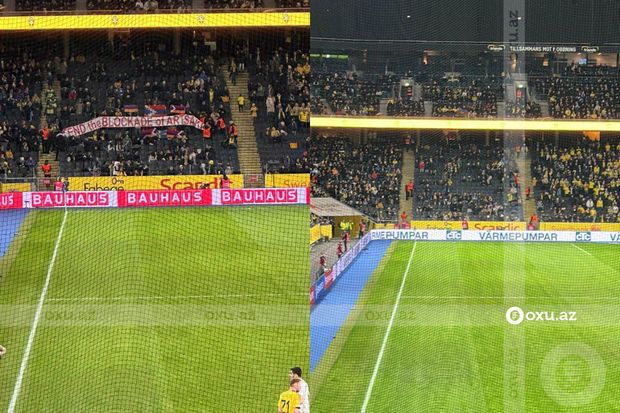 İsveç-Azərbaycan oyununda təxribata cəhd göstərən ermənilər saxlanılıblar