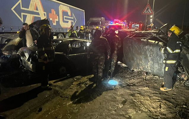 Bakıda sürücünün yanaraq öldüyü qəzanın videosu