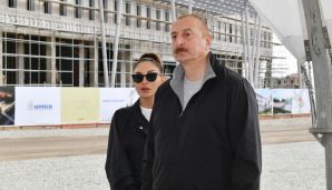 Azərbaycan Prezidenti və birinci xanım Ağdam şəhərində 3-cü yaşayış məhəlləsinin təməli qoyublar — foto 2