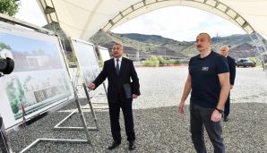 Azərbaycan Prezidenti İlham Əliyev Laçın və Qubadlı rayonlarına səfər etdi -   FOTOLAR — foto 4