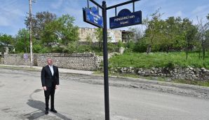 Şuşada Molla Pənah Vaqif və Pənahəli xan küçələrinin kəsişməsində lövhələrin açılışı oldu -       FOTOLAR — foto 2