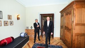 Prezidenti İlham Əliyev və birinci xanım Mehriban Əliyeva Şuşada Mehmandarovların malikanə kompleksinin açılışında iştirak ediblər -     FOTOLAR — foto 13