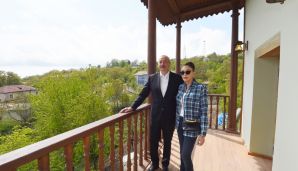 Prezidenti İlham Əliyev və birinci xanım Mehriban Əliyeva Şuşada Mehmandarovların malikanə kompleksinin açılışında iştirak ediblər -     FOTOLAR — foto 14