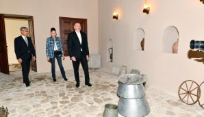 Prezidenti İlham Əliyev və birinci xanım Mehriban Əliyeva Şuşada Mehmandarovların malikanə kompleksinin açılışında iştirak ediblər -     FOTOLAR — foto 5