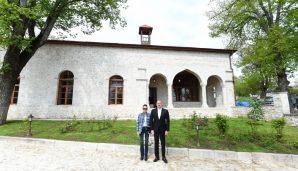 Prezidenti İlham Əliyev və birinci xanım Mehriban Əliyeva Şuşada Mehmandarovların malikanə kompleksinin açılışında iştirak ediblər -     FOTOLAR — foto 6