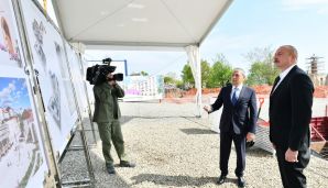 Şuşanın Qarabağ küçəsində inşa olunacaq qeyri-yaşayış binasının təməli qoyuldu -   FOTO — foto 1