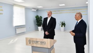 Prezident İlham Əliyev Şuşa Elektrik Şəbəkələrinin İnnovativ Texnologiyalar Mərkəzinin açılışını edib -         FOTO — foto 2