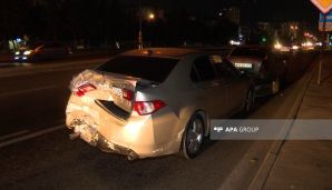Bakıda “Range Rover” qəza törətdi -   FOTO — foto 3