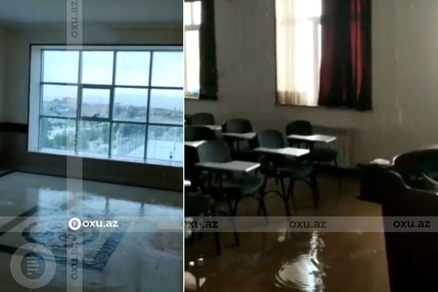 Azərbaycanda universiteti su basdı -     VİDEO