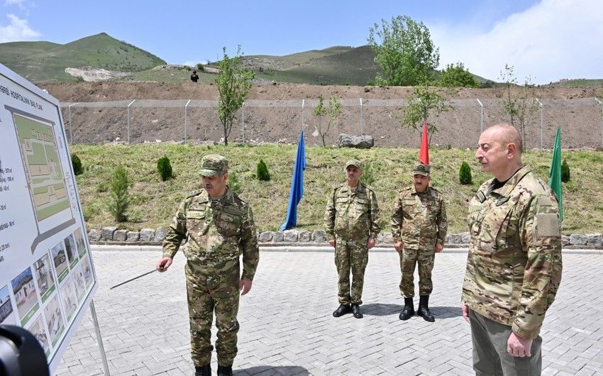 Dövlət başçısı Kəlbəcərdə hərbi hospitalın açılışında iştirak etdi -     FOTOLAR