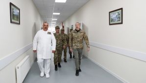 Dövlət başçısı Kəlbəcərdə hərbi hospitalın açılışında iştirak etdi -     FOTOLAR — foto 3