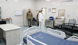 Dövlət başçısı Kəlbəcərdə hərbi hospitalın açılışında iştirak etdi -     FOTOLAR — foto 6
