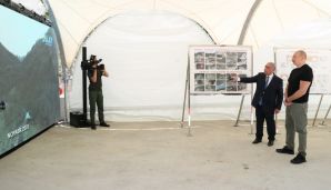 Prezident Toğanalı-Kəlbəcər-İstisu yolunda inşa edilmiş tunellər və Kəlbəcər-Laçın avtomobil yolunda görülən işlərlə tanış oldu — foto 1