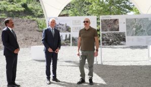 Laçın şəhərində ilk çoxmənzilli yaşayış məhəlləsinin təməli qoyulub — foto 1