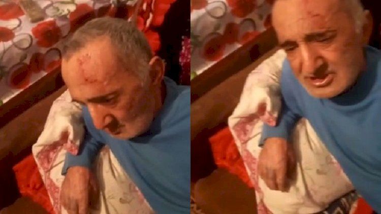 Bakıda oğul atasını döydü, qardaşı isə lentə aldı -     VİDEO