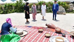 Azərbaycanın və İsrailin birinci xanımları Qala Arxeoloji-Etnoqrafik Muzey Kompleksində olublar  -   FOTOLAR — foto 4
